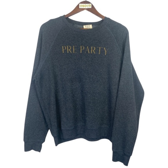 PST dark grey Pre Party soft pullover sweatshirt / Large - Picture 1 of 7